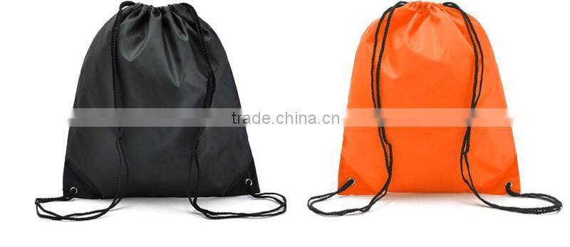 PVC clothing tourist packing bags sports cheap draw string backpack nylon drawstring bag