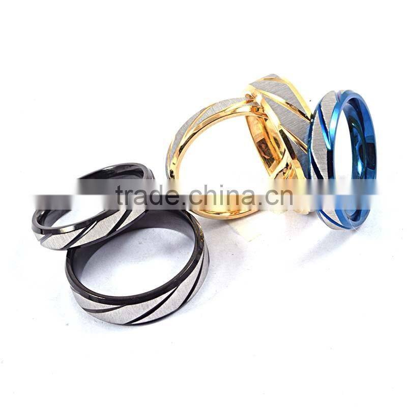Promote product jewelry gold/silver/black/blue jewellery couple rings