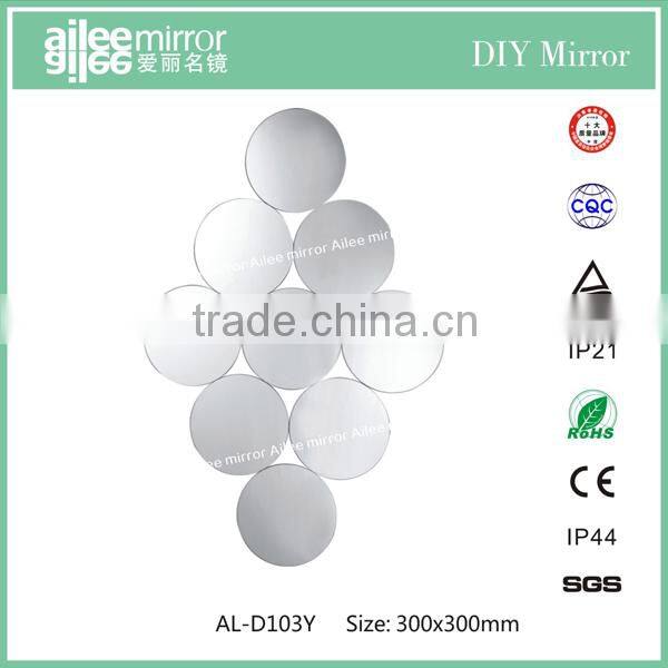 3d art wall mirror decorative mirror plate colorful acrylic plates