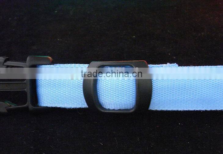Pure Color Double Side Exposure Flat Optical Fibre Led Pet Dog Collar