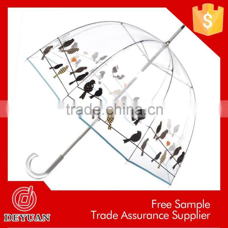fashion dress dome shape bubble clear straight umbrella