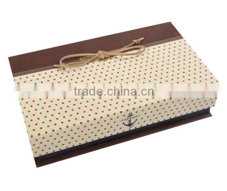 The rope knot gift box gift box rectangular lattice elegant birthday gift wholesale custom businessCustom gift box