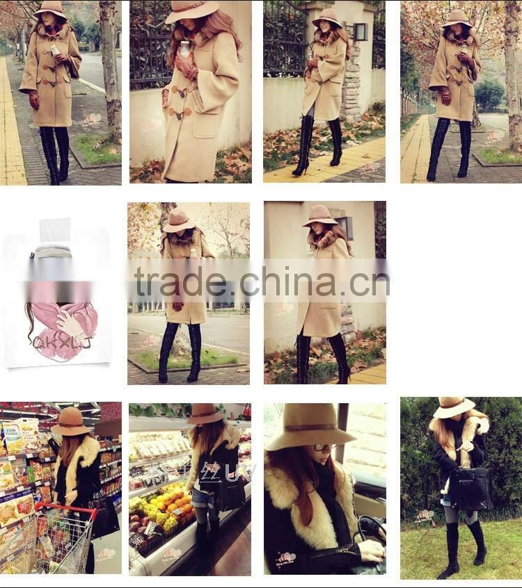 Hot Selling Star Same Style Retro British Ribbon Fixed Women Wool Felt Hat