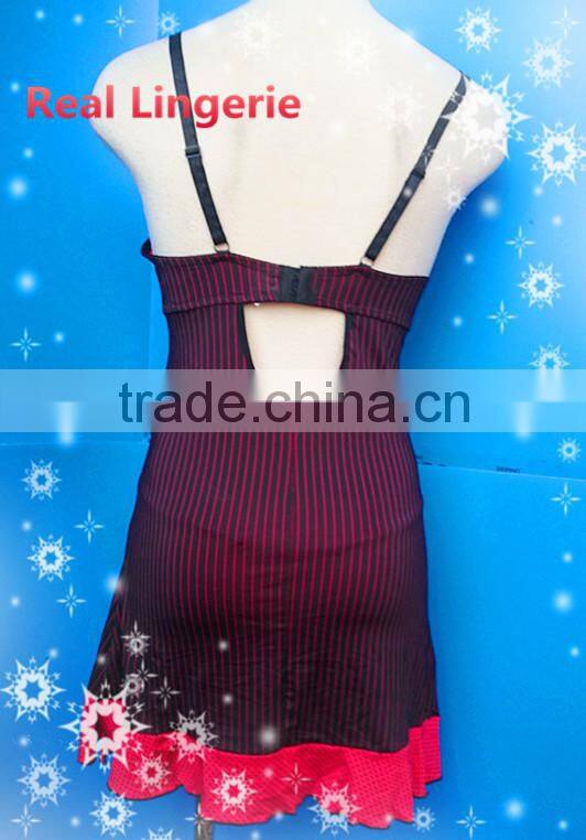 Shadow Stripe Printed Microfiber Babydolls