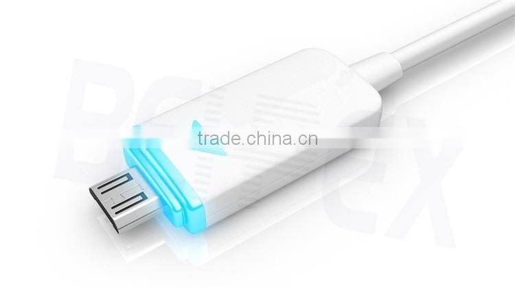 Glow in Dark Visible Colorful USB Data Charging Cable with LED