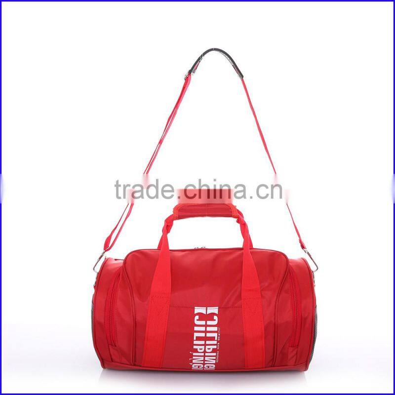 Promotion nylon PU PVC polyester canvas barrel shape bags