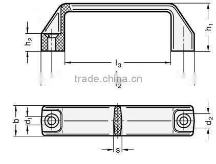 quoted the low price Square Plastic Industrial pull Handle