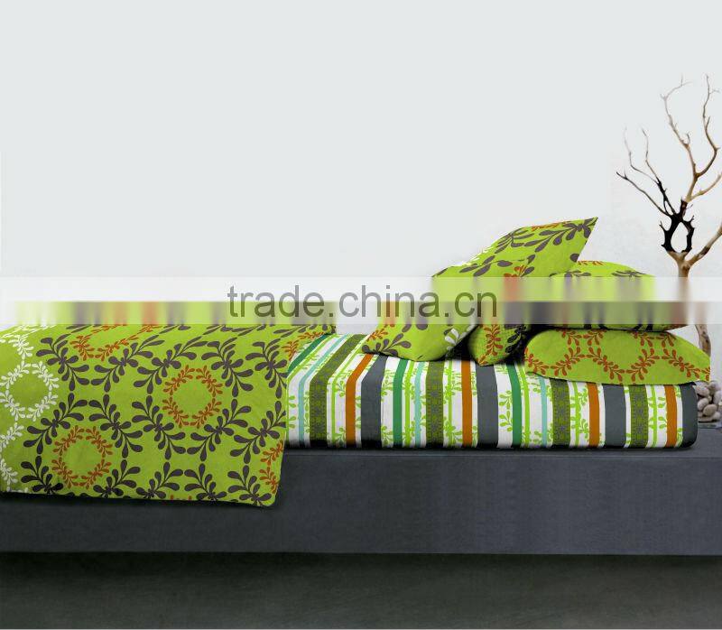 trade assurance 100%cotton print bedsheet set