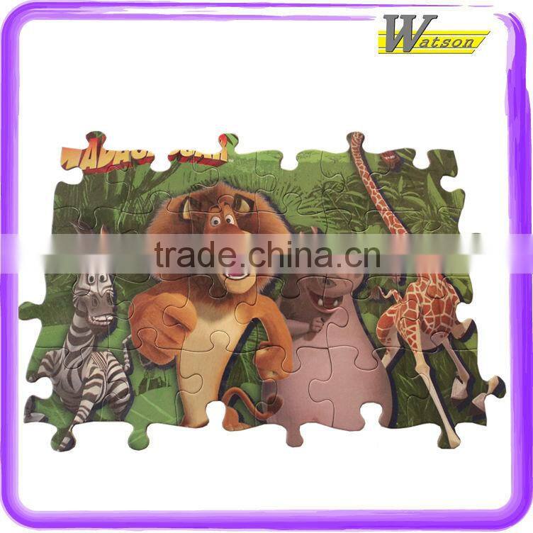 Fashionable Cartoon Africa Lion and Boy ElephantGiraffe Girl Hippo Lion Panda Running 48 PCS Jigsaw Puzzle