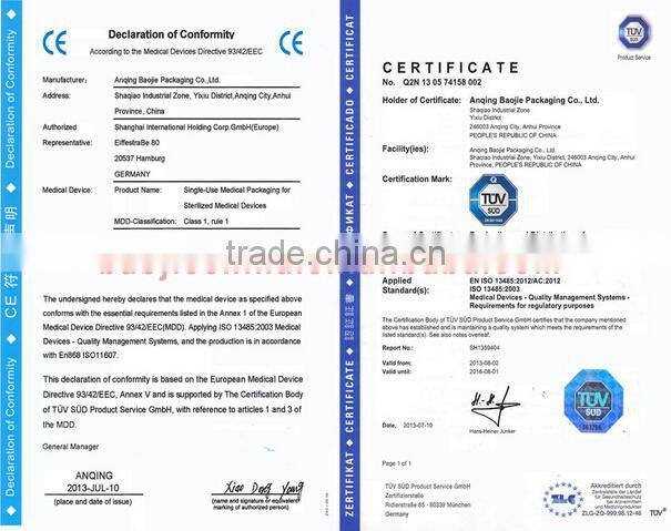 Medical paper for various medical device manufacturer