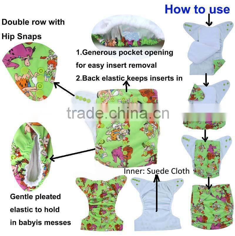 Cuties Cartoon Character All In One Comfortable Best Baby Cloth Diapers