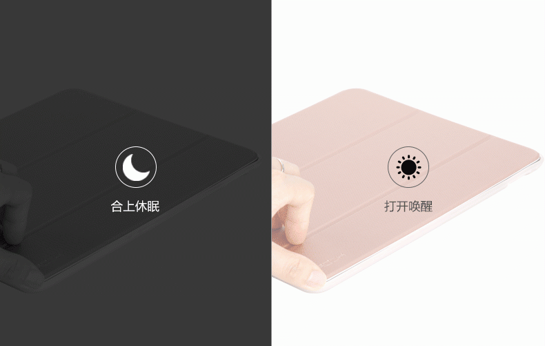 Original Rock High Quality PU Case for iPad Pro 9.7 inch Phantom Series Smart Magnetic Adsorption Case Double Side Use MT-5620