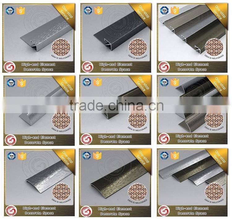 Various styles bathroom ceramic tile edge trim aluminium tile trim