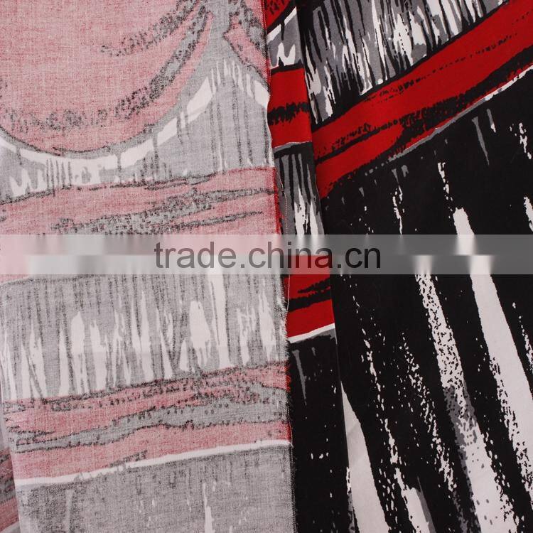 red color woven textile 100 cotton 3x3 canvas fabric printing for garment