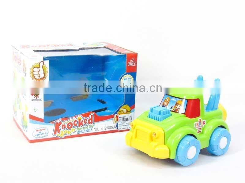 BO bump and go construction car toys EN71 plastic electronic truck toy