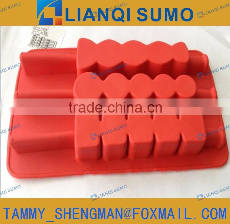 FDA Food Grade plastic Silicone ice lolly moulds with sticks ice cream maker