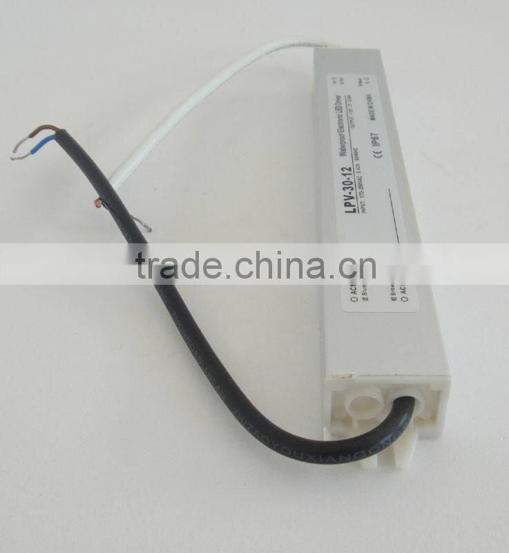 30W 12V waterproof led driver ip67,waterproof power supply