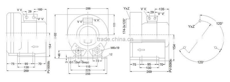 2RB410 H26 1.3KW Ring blower