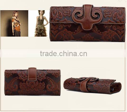 New Fashion Vintage Leather Women Wallet Evening bag