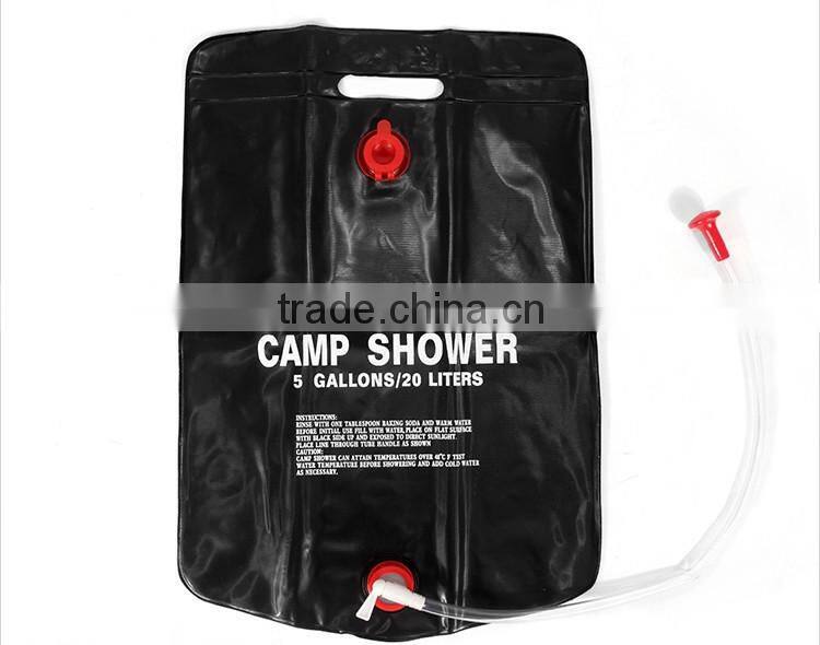 Outdoor 20L camping shower solar water bladder