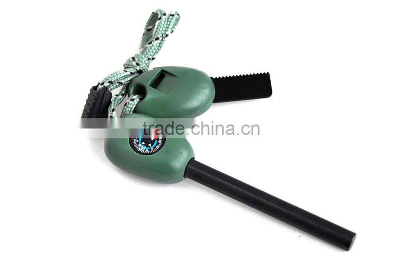 Personal survival kit pocket sized rescue kit rescue signal kit fire starter with compass