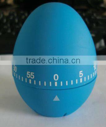 Plastic ABS with Rubber Coating Egg Shaped Colorful Mechanical Countdown Timer