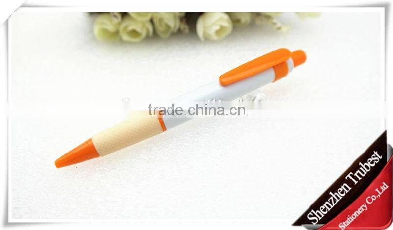 promotional plastic ball pen with rubber grip