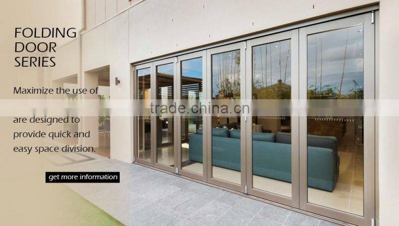 aluminum double glass folding balcony door designs
