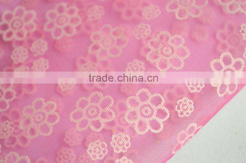 Polyester Printed Tulle Fabric for Dress and Decoration DSN325