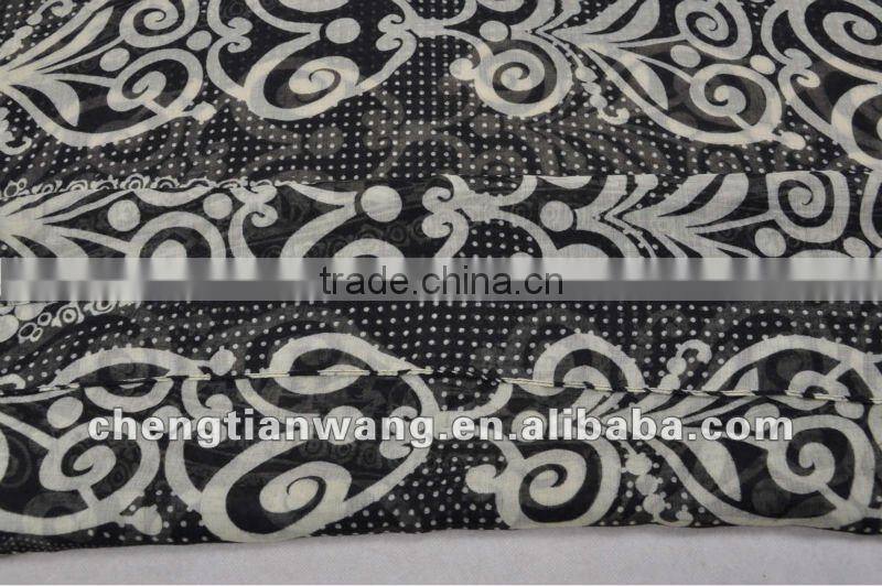 100% polyester lace print scarf