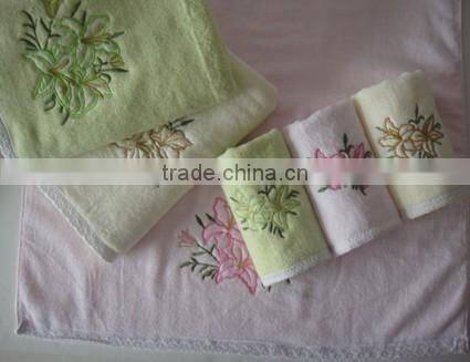 100% cotton luxury decorative bath towel sets