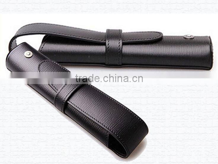 real leather pen holder pouch case in multi color with logo,pen bag leather