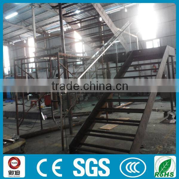 indoor duplex villa straight oak wood staircase design