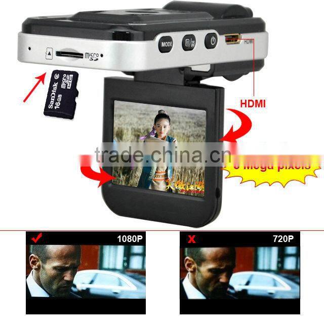 2.0 inch HD screen night vision 1080P cam with G-sensor SOS button in car cam