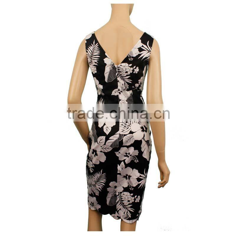 New style back zipper ladies office wear hand work bodycon dress WD150832542