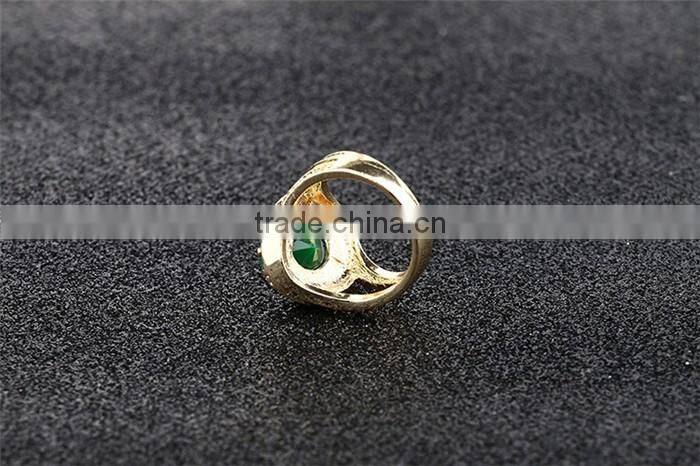 Zinc alloy gemstone rinestone latest design simple stone gold finger ring designs