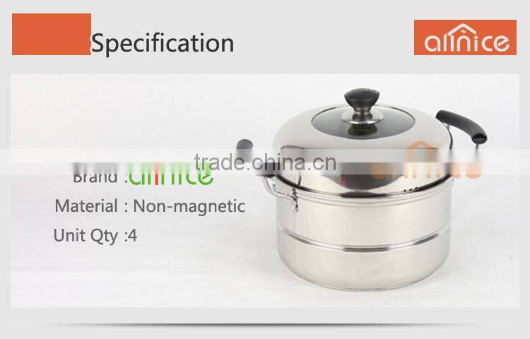 Allnice-30cm capsulated bottom stainless steel steamer pot