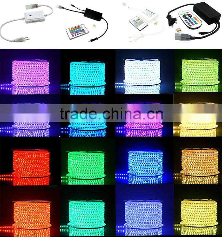 Black Color 120V 220V SMD5050 Color Changing LED Strip Light Controller with Remote Control