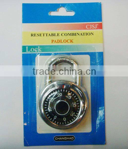 Hot sale Turning wheel 40 number Round lock colorful combination padlock password lock CH-209