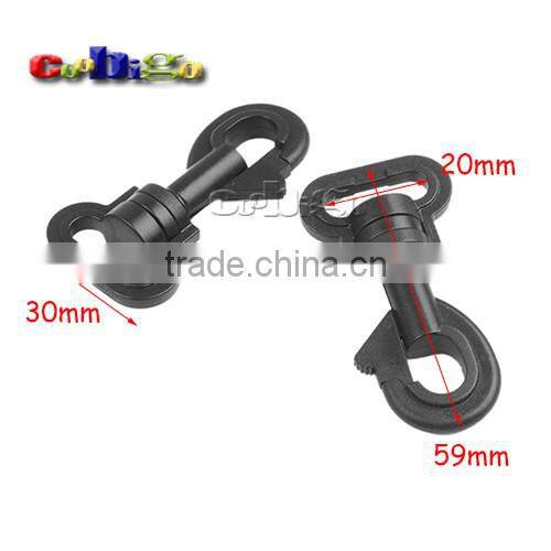 Plastic Swivel Snap Hooks for Luggage Backpack Straps Accessories #FLC425-20B/25B/30B/35B/38B