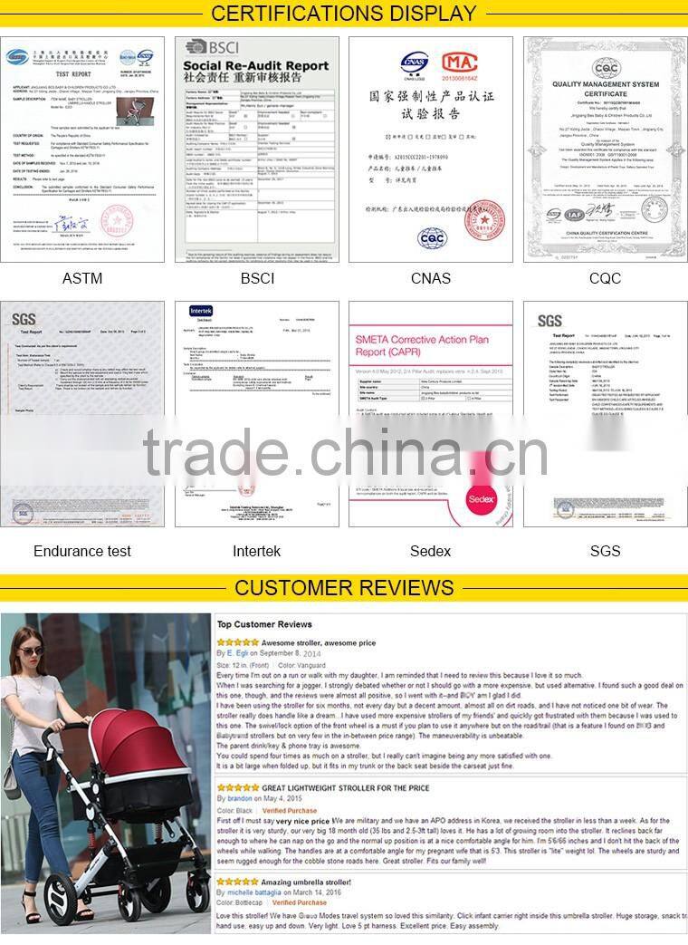 BS-56A 5 point safety belt luxury baby pram stroller china, double baby jogger made in china
