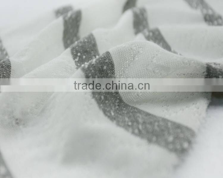 Jiufan Textile 100% Polyester Fabric Fancy Fabric Hacci Knitting Fabric for Garment