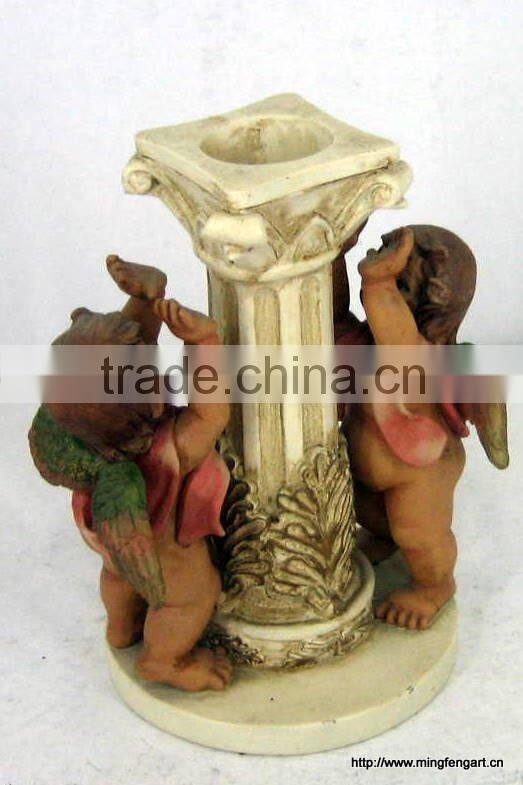 resin angel candleholder