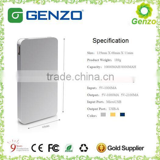 Mini power bank 2600mah with light weight legoo power bank(GZ-PB-01B)