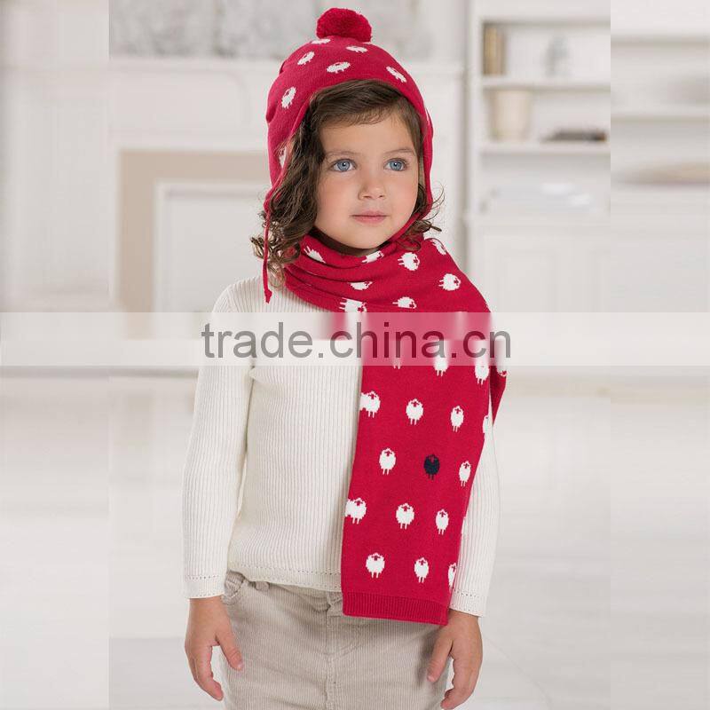 DB1818 dave bella autumn winter 100% cotton baby scarf infant christimas scarf