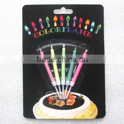 Colored flame candles