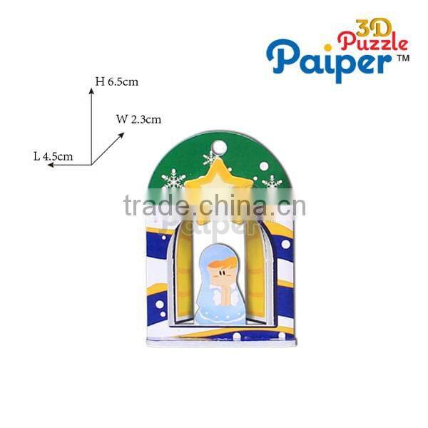 Christmas decoration supplies cardboard 3d puzzle best toys for kids