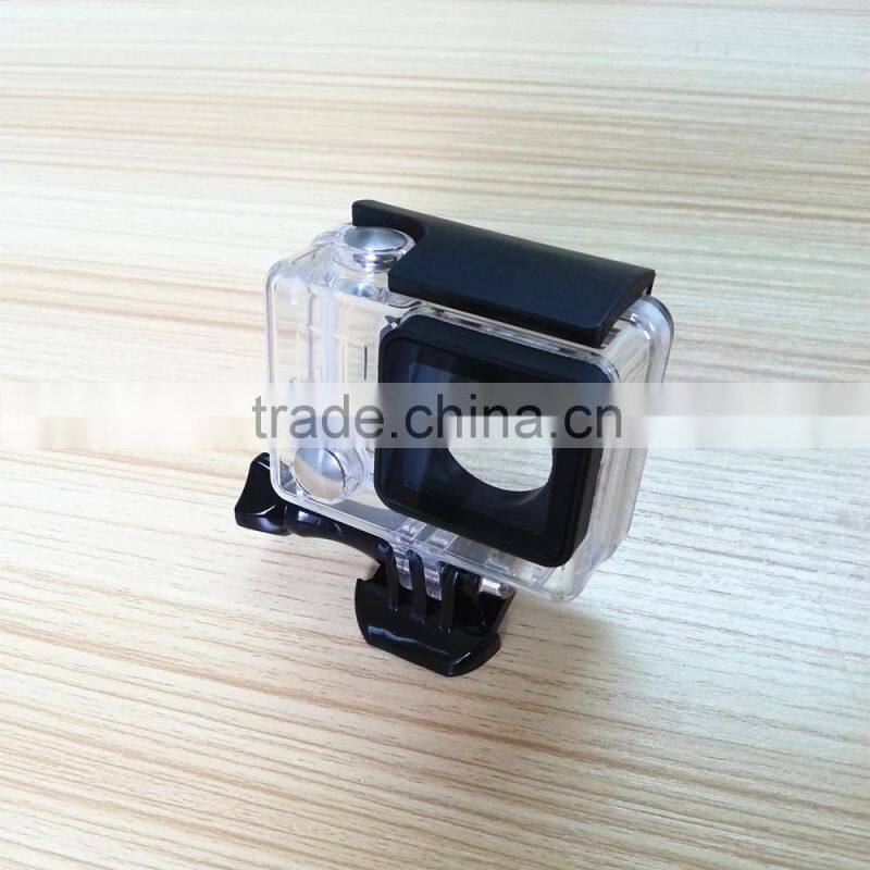 Skeleton housing protective shell case for Go pro 4/3+ with side open for plug