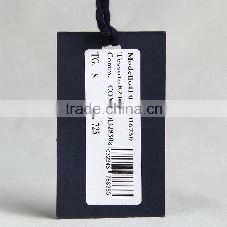 abstraction hangtag with sticker for coat pant men suit