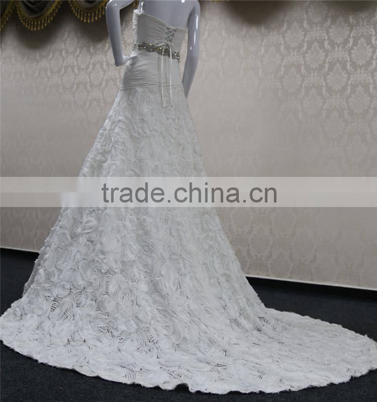 New 2016 Off Shoulder Elegant Lace Mermaid Guangzhou Wedding Dress